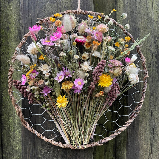 WORKSHOP🌿 Lav et blomsterrelief til vindue/væg med tørrede øko blomster