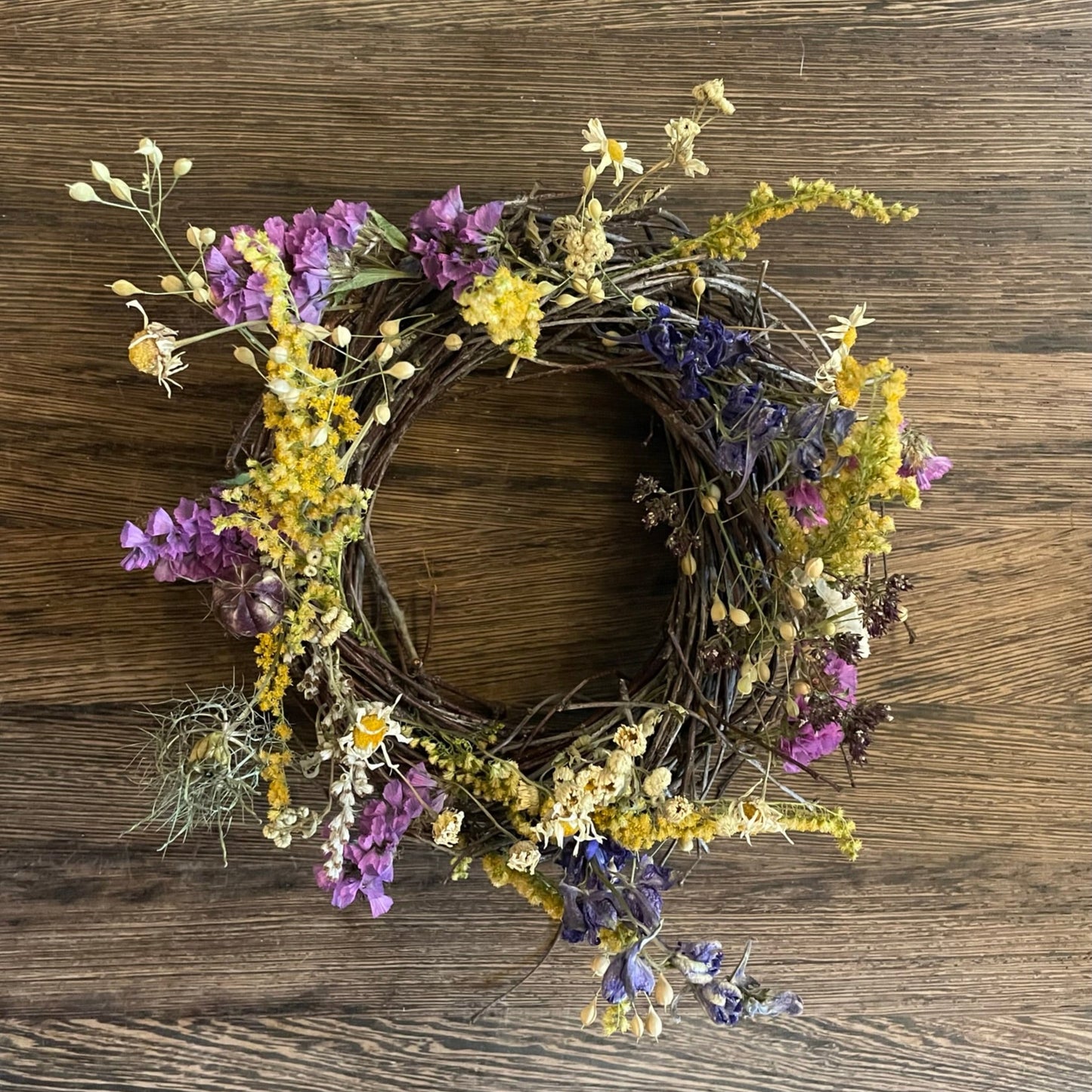 WORKSHOP🌿 Bind en krans til hoved, bord eller væg af tørrede, økologiske blomster fra tørreloftet